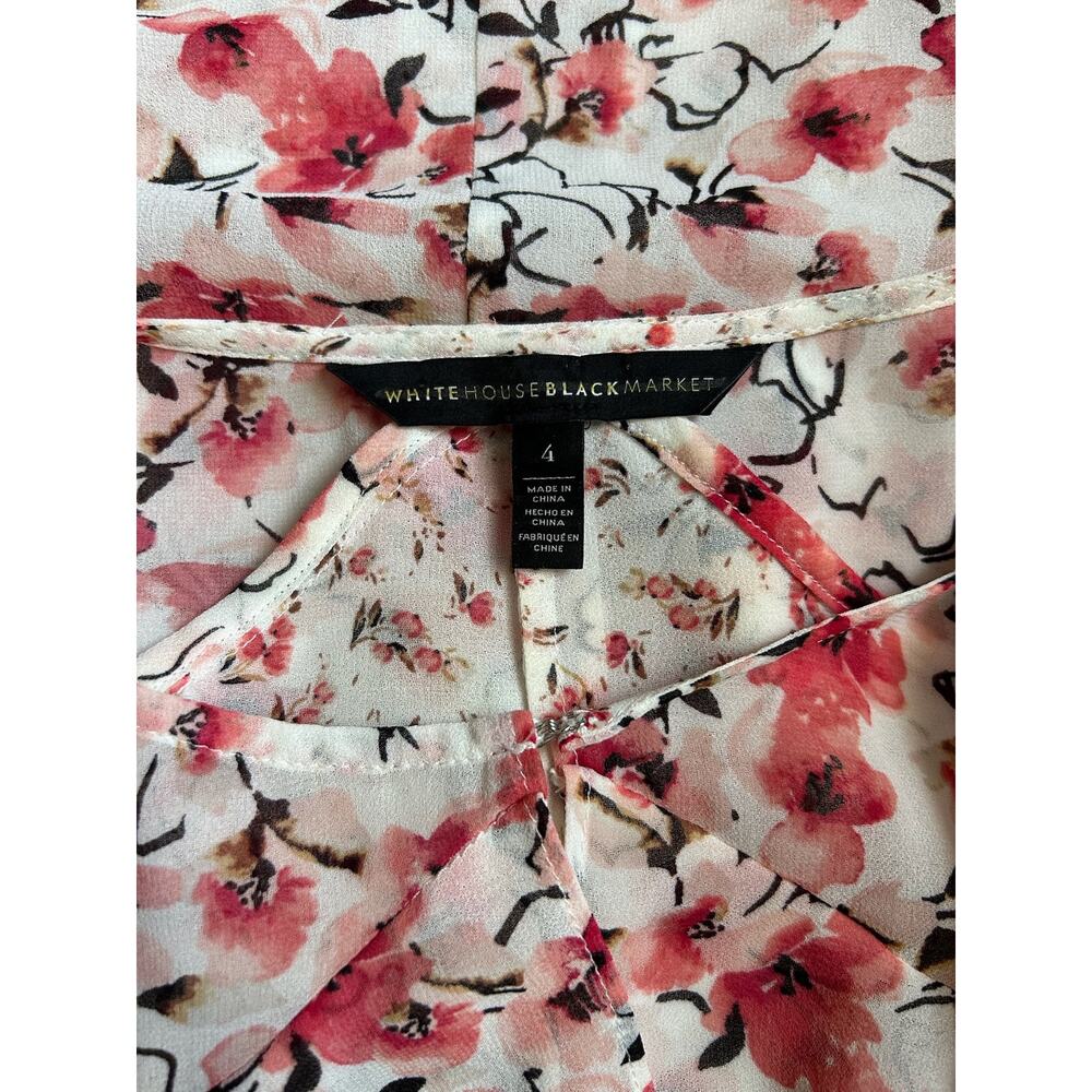 White House Black Market Pink White Size 4 Long Sleeve - Picture 4 of 4